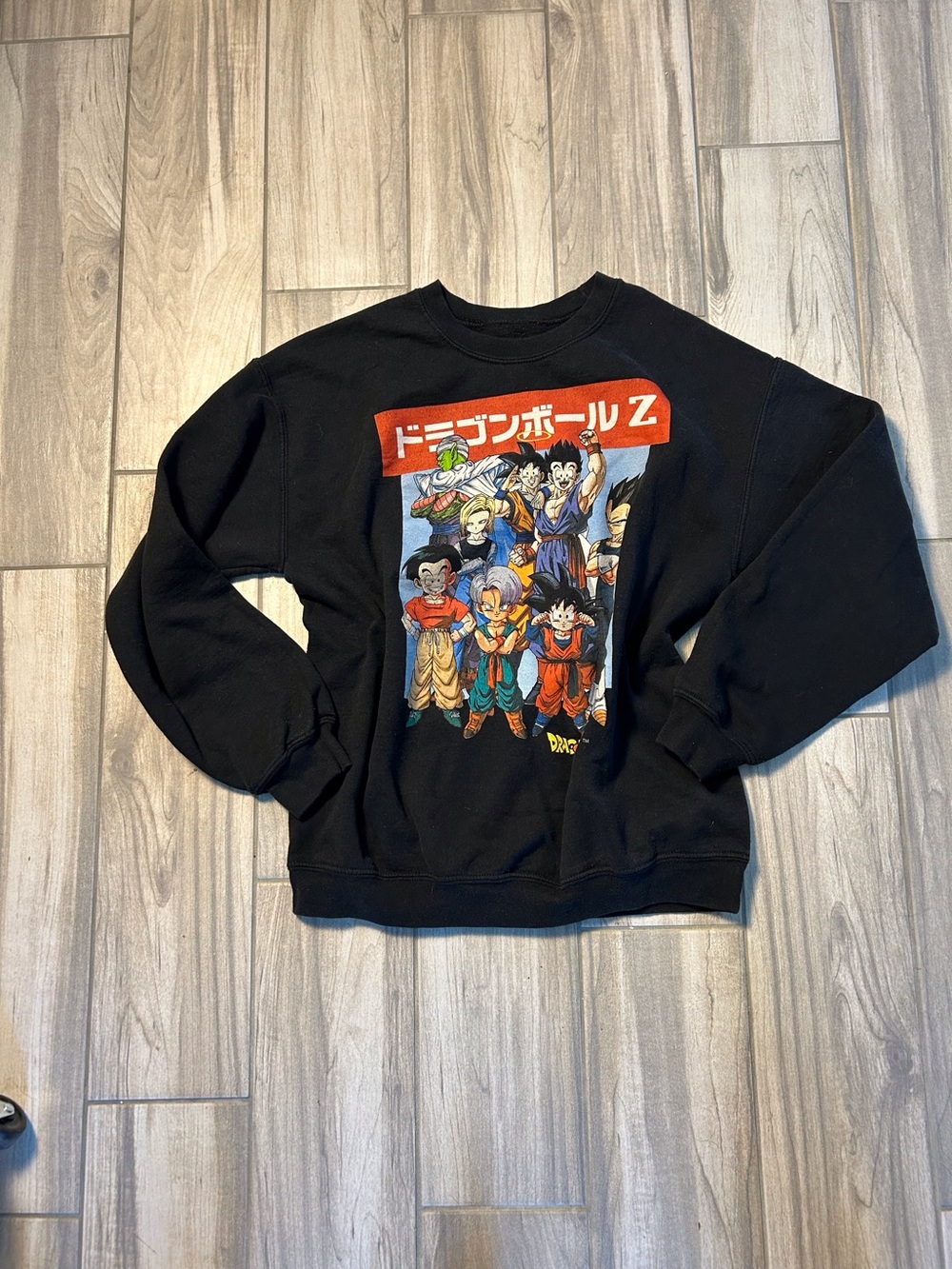 Dragon Ball Z Graphic Black Crewneck Sweatshirt Med Anime